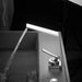 Ultra-Thin Waterfall Basin Faucet in chrome finish with sleek design, showcasing smooth waterfall flow into bathroom sink.