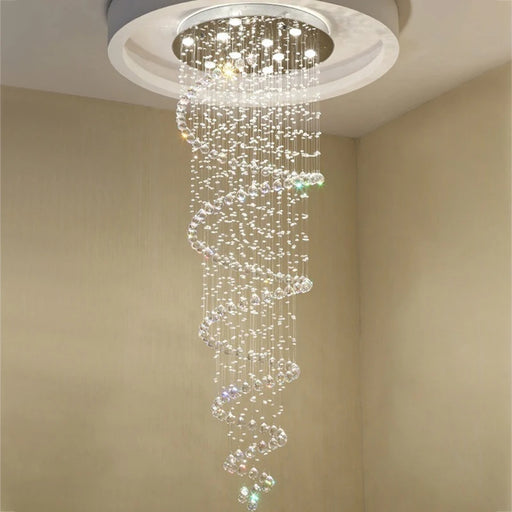 Modern K9 Crystal Luxury Chandelier with elegant LED lights and stainless steel, perfect for custom and versatile voltage settings.