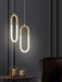 Minimalist U-shaped bar chandelier with LED bulbs, polished chrome finish, ideal for modern decor in parlors and bedrooms.