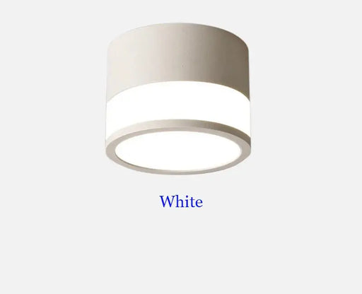 White Macaron LED ceiling downlight with sleek Nordic-inspired design, perfect for adding stylish illumination to any room.