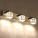 Modern K9 Crystal Mirror Wall Lamps with LED, CE certified for elegant bathroom lighting.