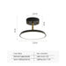 Modern rotatable LED ceiling light with black copper/acrylic finish, perfect for balconies and hallways.