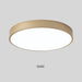 Round wooden LED ceiling light in gold finish with modern frosted design, suitable for 5-10 sqm space, compliant with CE and RoHS standards.