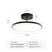 Modern rotatable LED ceiling light with minimalist design, black color, copper/acrylic materials, perfect for hallways and balconies.