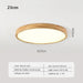 Ultra-Thin LED Nordic Wooden Ceiling Light with wood finish and acrylic shade, dimensions 23cm x 4.5cm, 12W LED.