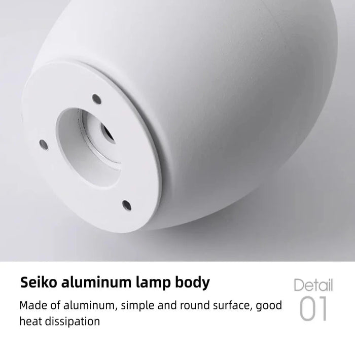 Seiko aluminum lamp body with round surface offering good heat dissipation