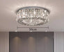 Luxury modern crystal round ceiling chandelier with 50cm diameter, ideal for elegant home illumination.