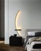 Elegant line wall light in modern bedroom, showcasing sleek LED design and adjustable brightness for stylish ambiance.