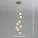 Luxury Lucky Bag Chandelier with LED lighting, featuring Nordic design; ideal for high ceilings and staircases.