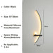 Elegant line wall light in black, 55x20cm, made of silicone and iron/aluminum, ideal for dining room or bedroom, covers 5-8㎡.