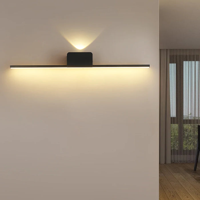 Modern long strip wall lamp with energy-efficient LED lighting, perfect for illuminating rooms of 5-10 square meters.