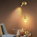 Elegant Nordic LED wall lamp with double head design, providing modern adjustable lighting for stylish home interiors.