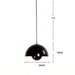 Modern black flower bud pendant light with dimensions 25cm diameter and 16cm height, sleek design hanging from ceiling.