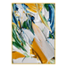 Vivid Strokes Abstract Canvas Art with bold knife strokes in yellow, blue, and green, showcasing dynamic texture and color movement.